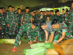 Prajurit di Yonif TP 897/Singgalang Terima Perhatian Pangdam XX/TIB, Momentum Iduladha Penuh Kebersamaan