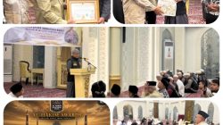 H. Arnes Pengurus Masjid Al-Hakim Serahkan Award Perdana kepada Kapolda Sumbar Irjen Pol Gatot Tri Suryanta di Tengah Jamaah