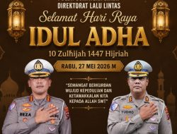 Pesan Ketakwaan dari Dirlantas Reza Chairul Akbar Sidiq dan Wadir Lantas Yudho Huntoro di Idul Adha