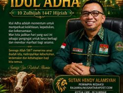 Pemred RajawaliNusantaraPost.com Sutan Hendy Alamsyah Ajak Masyarakat Tebar Kebaikan di Hari Raya Kurban