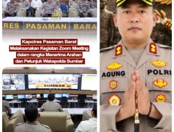 AKBP Agung Tribawanto Pimpin Jajaran Polres Pasbar Ikuti Arahan Wakapolda Sumbar Lewat Zoom Meeting