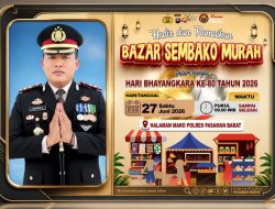 Kapolres AKBP Agung Tribawanto Undang Masyarakat Meriahkan Bazar Sembako Murah Bhayangkara ke-80