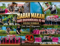 Hari Bhayangkara ke-80, Kapolda Sumbar Tabur Bunga di TMP Sawahlunto Bersama Jajaran