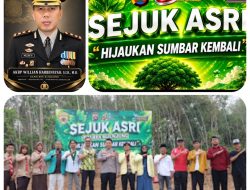 Kapolres Sijunjung AKBP Willian Harbensyah Pimpin Gerakan Hijau di Lahan Reklamasi Tambang Koto VII
