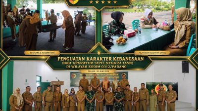 Kodim 0312/Padang Perkokoh Karakter Aparatur Negara Dalam Menjaga Persatuan Bangsa