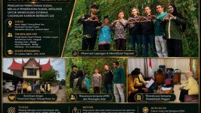 Riset Lapangan Mahasiswa UNP di Hutan Nagari Sijunjung Fokus pada Cadangan Karbon dan Tata Kelola Hutan