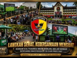 Ribuan Warga Padati CFD, Kodam XX/TIB Hadirkan Jalan Sehat dan Nobar, Wujud Nyata TNI untuk Rakyat