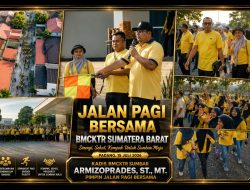 Armizoprades, ST., MT. Ajak Jajaran BMCKTR Sumbar Bangun Budaya Kerja Sehat Melalui Jalan Pagi Bersama di Padang