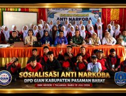 Sosialisasi Bahaya Narkoba di SMKN 1 Talamau, Drs. Pratama Yose, M.Si Tegaskan Komitmen DPD GIAN Pasaman Barat Selamatkan Generasi Muda