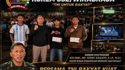 Kolonel Inf. Ferry Adianto Hadiri Nobar Kebangsaan, Wujud Kedekatan TNI dengan Masyarakat