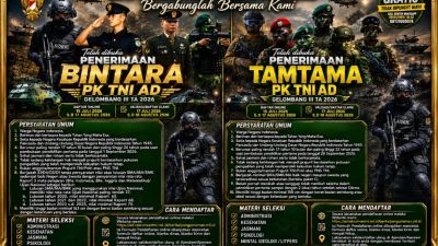 TNI AD Ajak Generasi Muda Indonesia Bergabung Menjadi Prajurit Profesional, Modern, dan Dicintai Rakyat