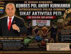 Di Bawah Komando Kombes Pol Andry Kurniawan, Ditreskrimsus Polda Sumbar Sikat Aktivitas PETI di Solok Selatan