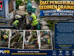 PUPR Kota Padang Bergerak Bersihkan Sedimen di Pengambiran, Kadis Malvi Hendri Ajak Masyarakat Jaga Kebersihan Drainase