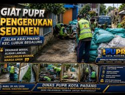 Kadis PUPR Kota Padang Malvi Hendri Tegaskan Komitmen Giat PUPR Pengerukan Sedimen di Jalan Arai Pinang, Lubuk Begalung