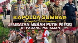 Kapolda Sumbar Irjen Pol. Djati Wiyoto Abadhy dan Dirsamapta Andre Anas Resmikan Jembatan Merah Putih Presisi di Padang Pariaman