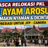 Pascarelokasi PKL, Tugu Ayam Arosuka Makin Nyaman, Penataan JFP–Candra Tuai Apresiasi