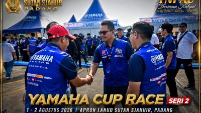 Giat Yamaha Cup Race Seri 2 di Apron Lanud Sutan Sjahrir Padang Bergema, Lanud Dorong Generasi Muda Raih Prestasi