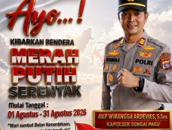 AKP Wirangga Ardevies melalui Giat Polsek Sungai Pagu Polres Solsel, Merah Putih Jadi Simbol Kebersamaan