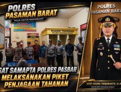 AKBP AGUNG TRIBAWANTO PERKUAT KESIAPSIAGAAN, SAT SAMAPTA POLRES PASBAR JAGA TAHANAN DI MAPOLRES PASAMAN BARAT