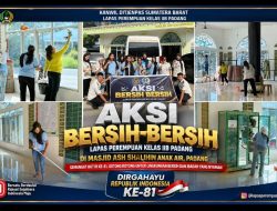 Dari Balik Lapas untuk Masyarakat, Kalapas Susi Andriani Pohan Dorong Warga Binaan Bersihkan Masjid Ash Shalihiin