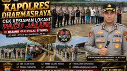 Kapolres Dharmasraya AKBP Kartyana Widyarsо Wardoyo Putro Kawal Persiapan Pacu Jalur Batang Hari Pulai, Tradisi Meriah Kemerdekaan Harus Aman
