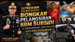 AKBP Syaiful Wachid Persempit Penyalahgunaan BBM Subsidi, Satreskrim Polres 50 Kota Sita 620 Liter Biosolar