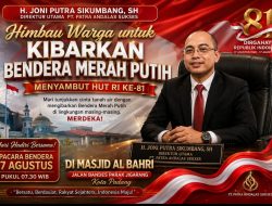 H. Joni Putra Sikumbang Ajak Warga Hadiri Upacara 17 Agustus di Masjid Al Bahri, Kuranji