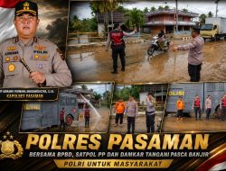 Polri Hadir untuk Masyarakat, Wakapolres Pasaman Pimpin Penanganan Lumpur Pascabanjir