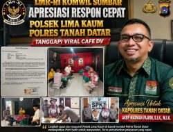 LMR-RI Komwil Sumbar Apresiasi Respons Cepat Kapolres Tanah Datar Tindaklanjuti Viral Cafe DV di Dobok