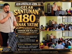 Dari Mushola Tam An Najah Pampangan, Gevin Apriofaldo Azwin, S.H. Berbagi Bersama 180 Anak Yatim Lubeg Nan XX