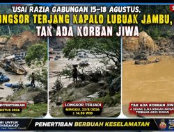 Selang Beberapa Hari Usai Penertiban PETI, Tebing Kapalo Lubuak Jambu Longsor, Tak Ada Korban Jiwa