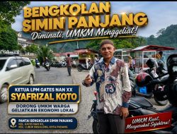 Ketua LPM Gates Nan XX Syafrizal Koto Dorong Bengkolan Simin Panjang Jadi Penggerak UMKM Warga