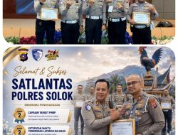 Satlantas Polres Solok di Bawah IPTU Akbar Kharisma Tanjung Tunjukkan Kinerja Terbaik, Raih Penghargaan