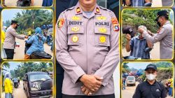 Gerak Cepat Kapolsek IPTU Didit Gusbandi di Simpang Pasar Lubuk Tarok, Ribuan Masker Dibagikan kepada Warga