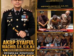 Kapolres 50 Kota AKBP Syaiful Wachid Resmikan Renovasi Polsek Kapur IX, Tegaskan Pelayanan Polisi Harus Semakin Dekat dengan Masyarakat