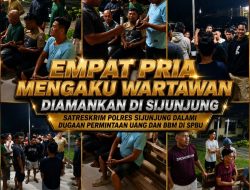 Kisruh di SPBU Kamang Baru Sijunjung, Empat Pria Diamankan Polisi Setelah Warga Resah