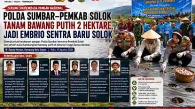 Polda Sumbar–Pemkab Solok Bersinergi, Dua Hektare Bawang Putih Jadi Embrio Sentra Baru
