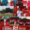 JFP Pimpin Pengibaran, Candra Pimpin Penurunan Merah Putih HUT Ke-81 RI di Kabupaten Solok