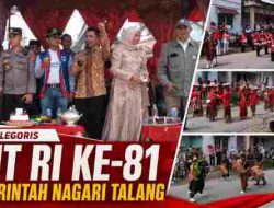 Proyek Jalan Tak Surutkan Semangat, Pawai Alegoris Nagari Talang Berlangsung Meriah