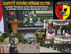 Kasdam XX/Tuanku Imam Bonjol Tekankan Keselamatan Berkendara dalam Safety Riding di Gedung Sapta Marga