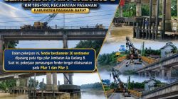 Fender 20 Sentimeter Dipasang di Pilar Jembatan Aia Gadang B, Kasatker Andi Mulya Rusli dan PPK 1.4 M. Nasir Nurdin Dorong Pemeliharaan Berkelanjutan