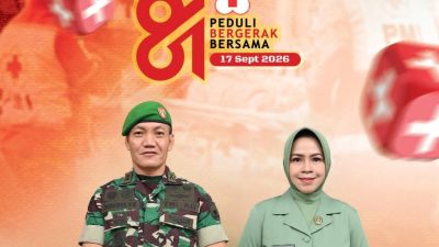Letkol Inf. Darmawan Hendra Wijaya dan Keluarga Besar Kodim 0305/Pasaman Sampaikan Semangat “Peduli, Bergerak, Bersama” di HUT PMI ke-81