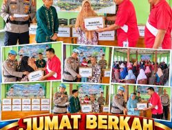 Dari Polres Sijunjung untuk Warga, AKBP Willian Harbensyah Salurkan Bantuan Sembako di Nagari Kamang
