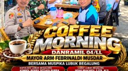 Danramil 04/LL Mayor Arm Febrinaldi Musdar Gelar Coffee Morning Bersama Muspika Lubuk Begalung, Perkuat Komunikasi dan Kamtibmas