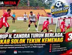 Wabup H. Candra Perkuat Pemkab Solok, Kalahkan Kemenag Solok 3-1 di Dishub Cup