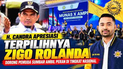 Candra: Kiprah Zigo Rolanda Harus Jadi Inspirasi Kader Muda Sumbar
