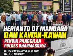 Herianto Dt Mandaro dan Kawan-Kawan Penuhi Panggilan Polres Dharmasraya, Solidaritas Masyarakat Adat Menguat