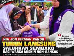 Nia Jon Firman Pandu Turun Langsung Salurkan Sembako bagi Warga Miskin Non-Bansos