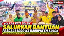 Golkar Kota Solok Bawa Bantuan ke Posko Utama Pascagalodo Kabupaten Solok
