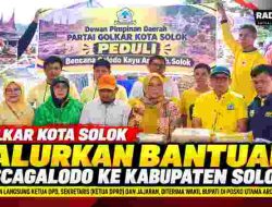 Golkar Kota Solok Bawa Bantuan ke Posko Utama Pascagalodo Kabupaten Solok